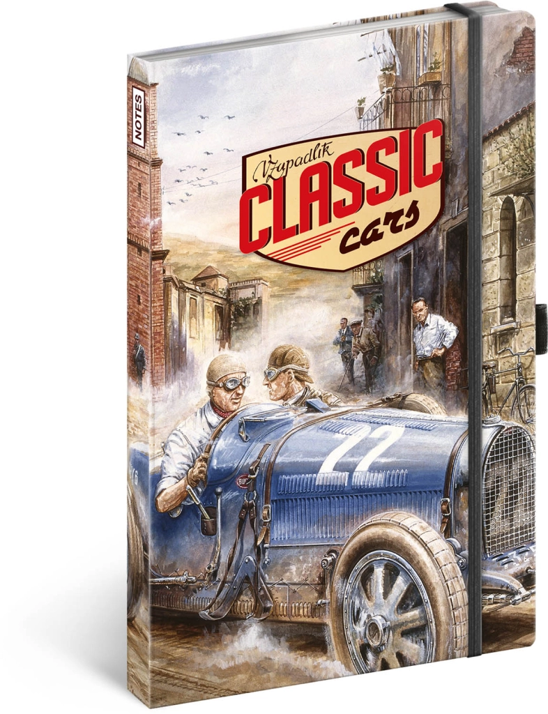 E-shop Baagl Notes Classic Cars Václav Zapadlík linkovaný 13 × 21 cm