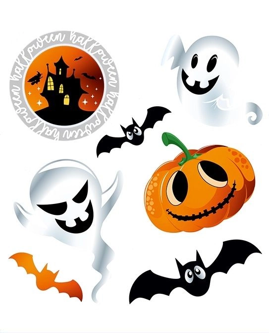 E-shop Nažehľovacie nášivky Duchovia Halloween – malý arch