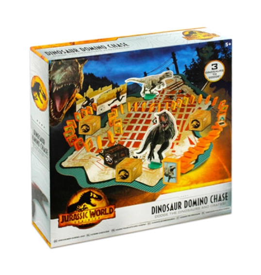 E-shop Jurassic World Dominion: dinosauří domino naháňačka – rodinná hra