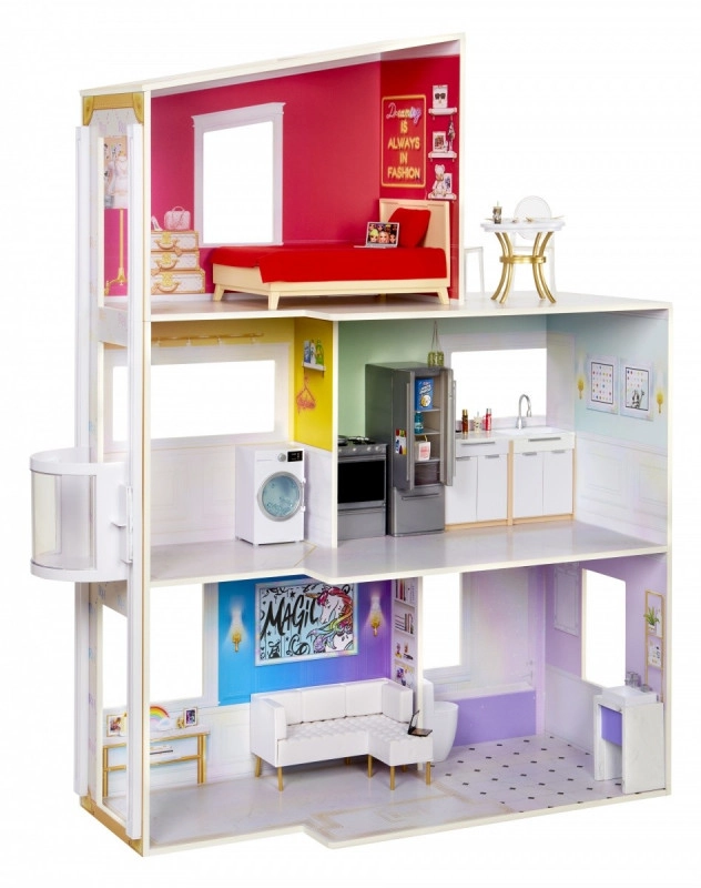 MGA Rainbow High Veľký domček pre bábiky s nábytkom 30 doplnkov