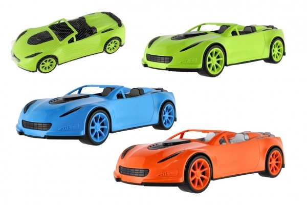 E-shop Teddies Auto športové plast 38x17cm na voľný chod 2 farby v sieťke