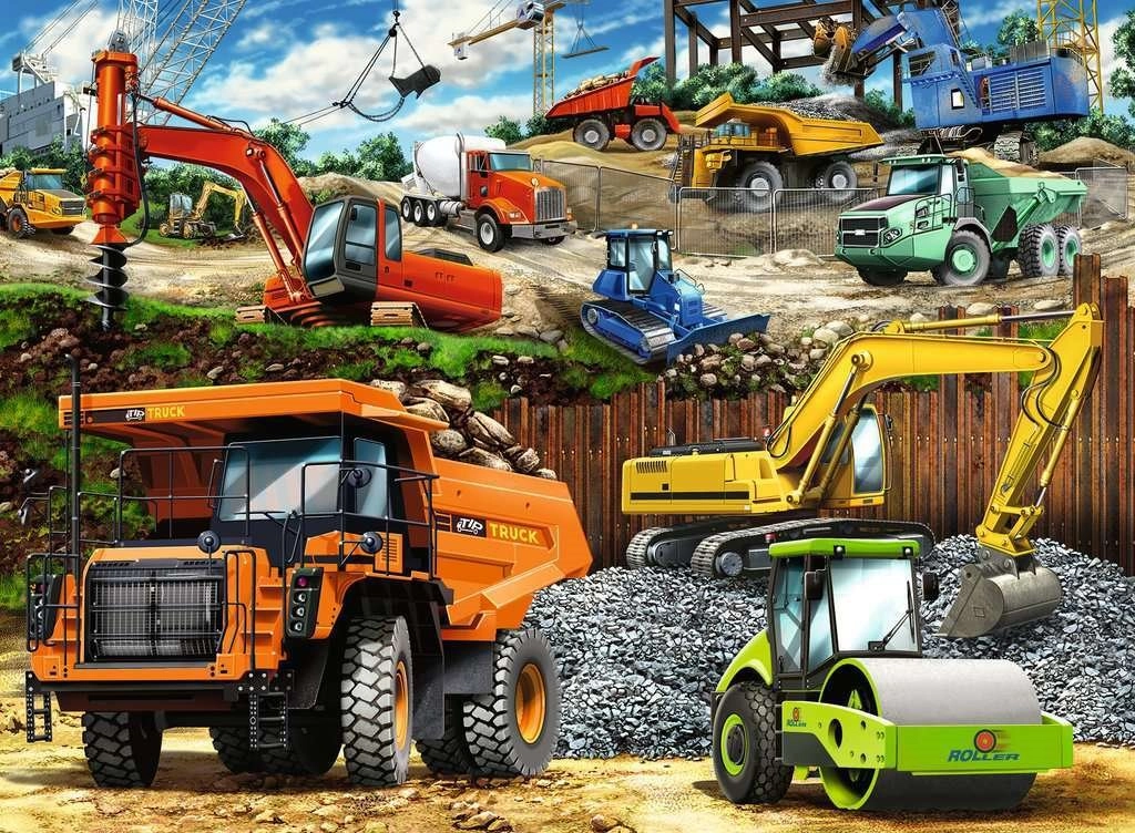 Puzzle Stavebné Stroje XXL 100 Dielov
