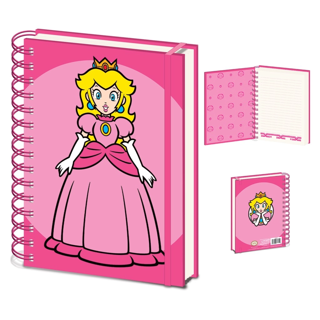 E-shop Krúžkový blok A5 s motívom PRINCESS PEACH – SUPER MARIO