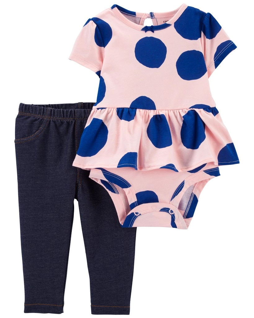 E-shop Carter’s Set 2dielny legíny body kr. rukáv Cobalt Floral dievča