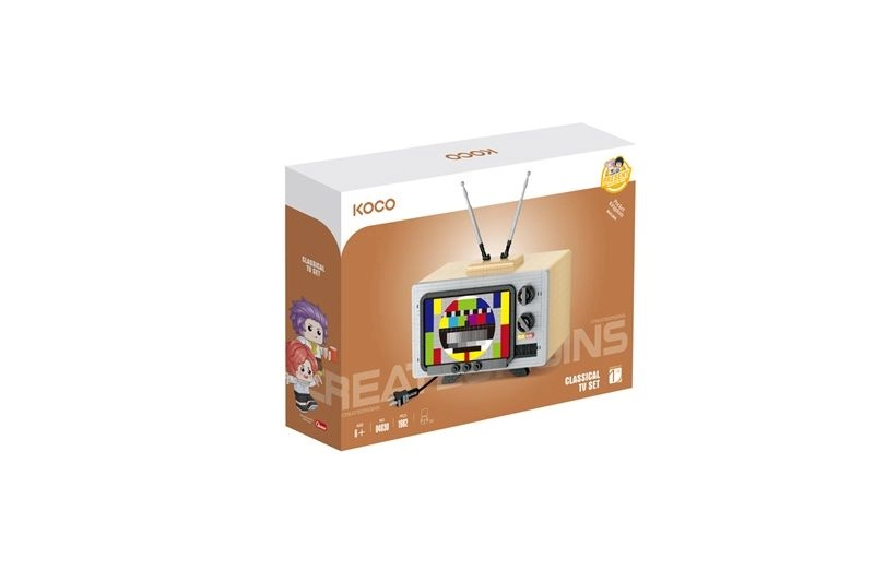 Stavebnica KOCO retro televízor (2280 dielikov)