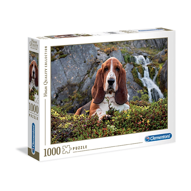 E-shop Clementoni puzzle 1000 dielikov – BASSET HOUND z kolekcie High Quality Collection