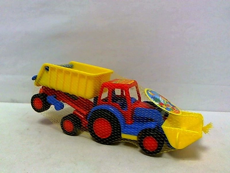 Základný detský traktor s predným nakladačom a prívesom