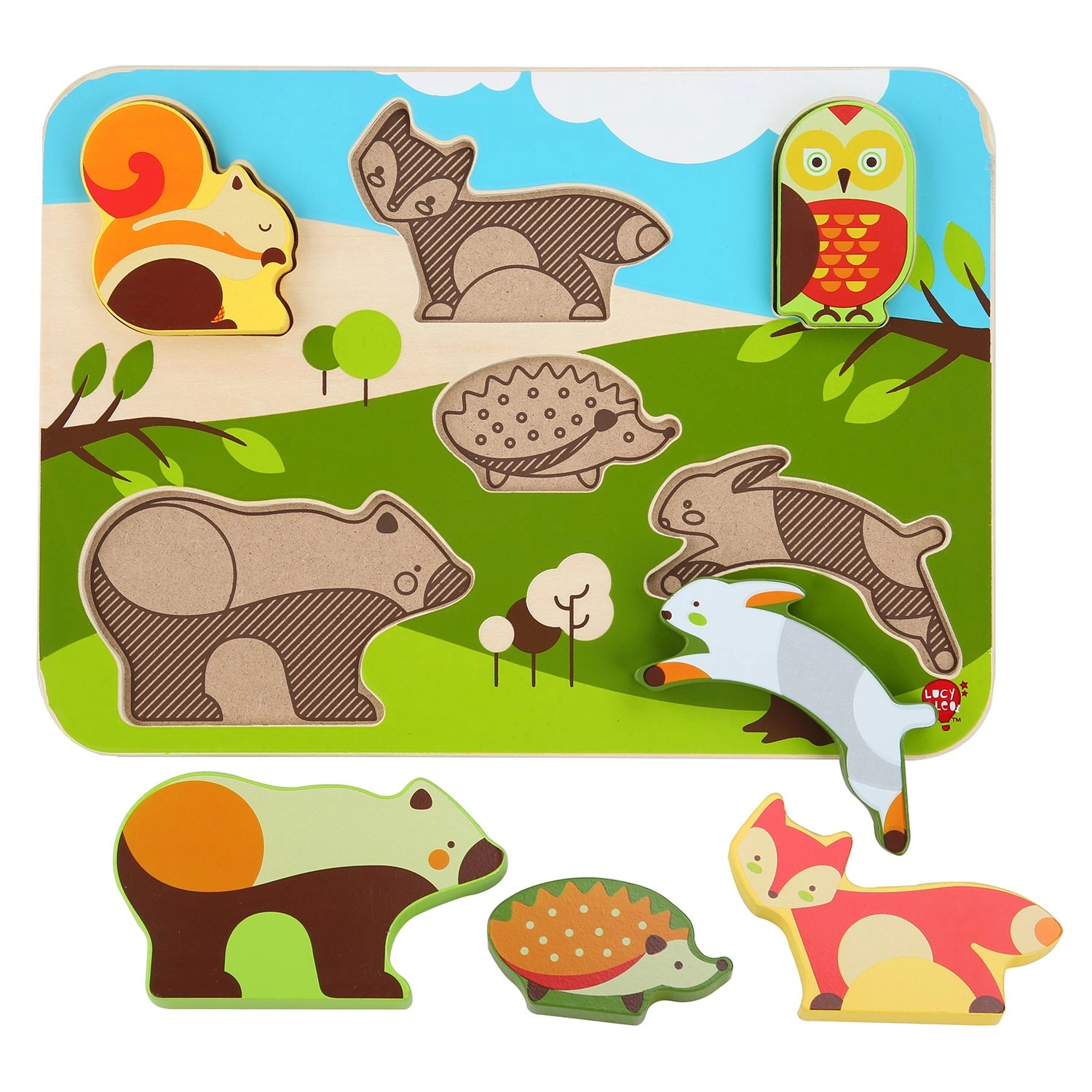 E-shop Lucy & Leo puzzle lesné zvieratká LL225