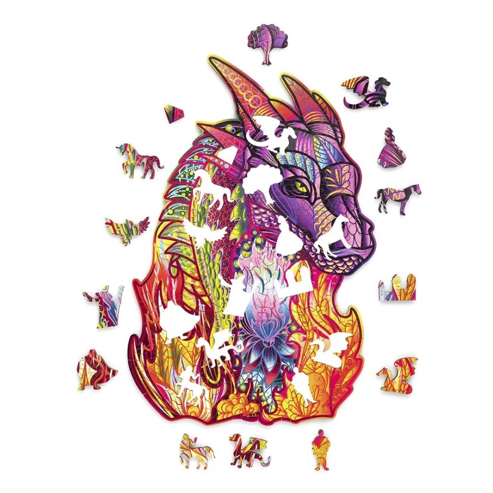 E-shop Drevené puzzle drak