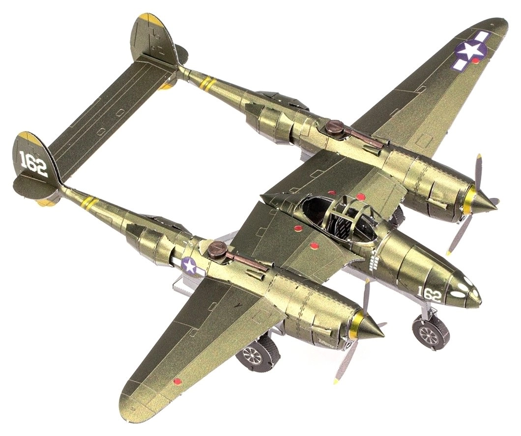 E-shop Metal Earth Luxusná oceľová stavebnica Lockheed P-38 Lightning