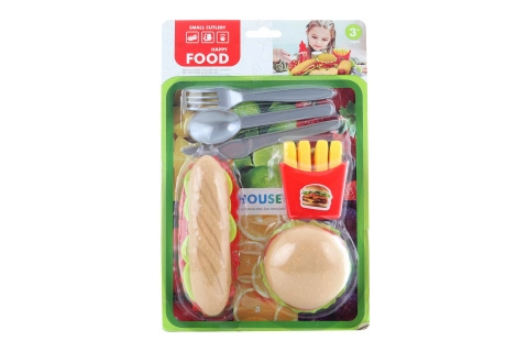 Sada plastového jedla na blistri