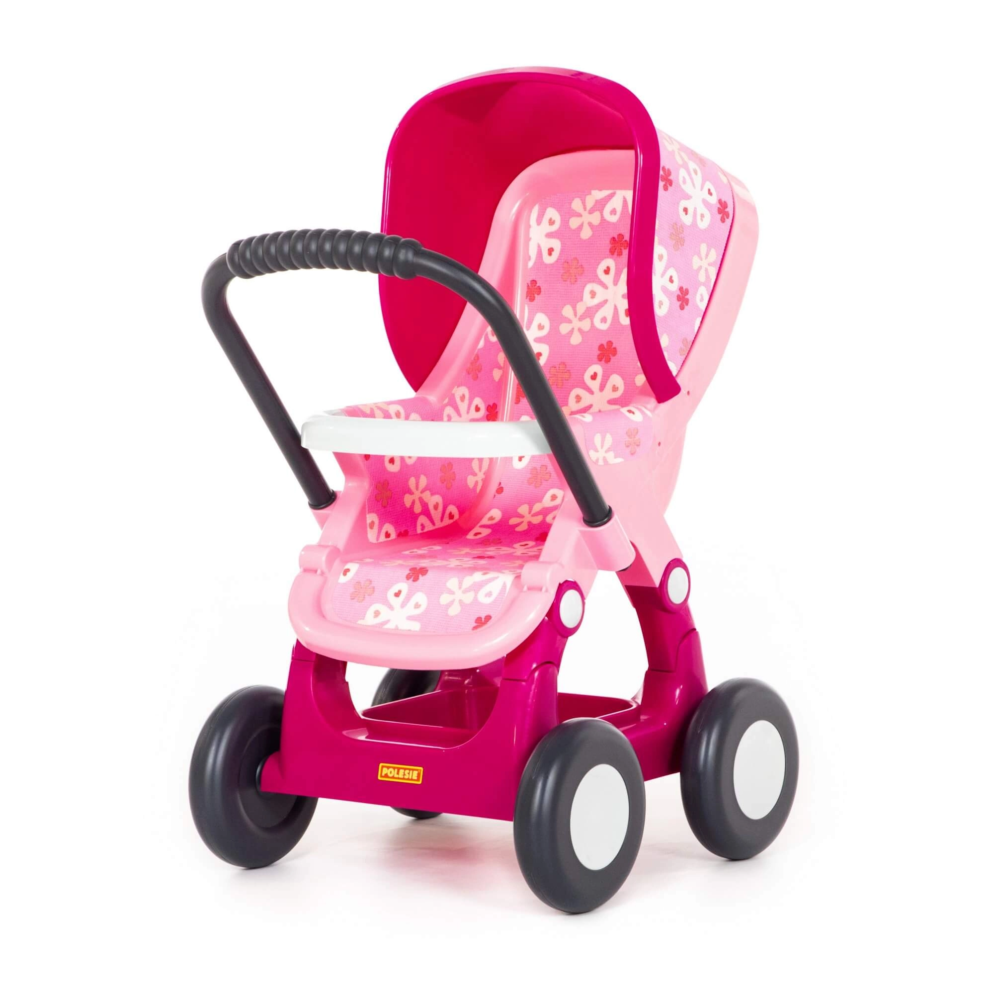 Detský kočík pre bábiky – Ružový