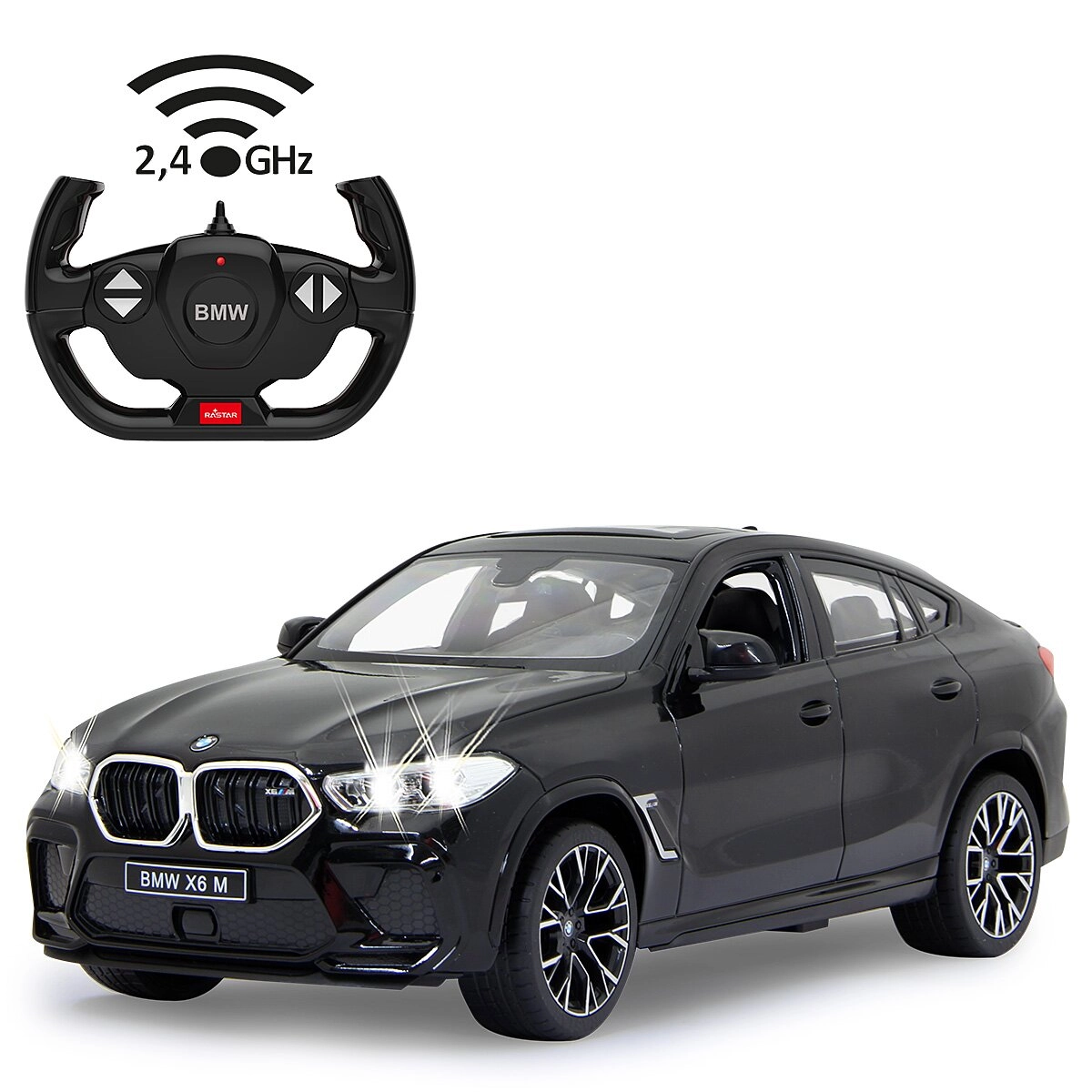 RC auto JAMARA BMW X6 M v mierke 1:14 v čiernej farbe
