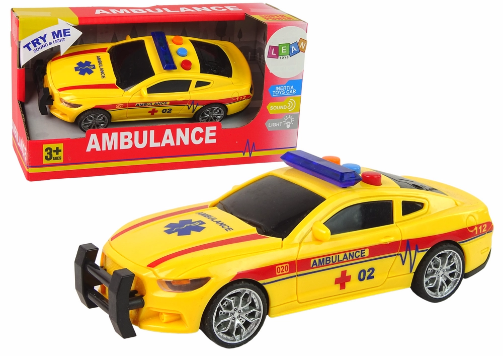 Lean Toys Športové záchranárske auto žlté