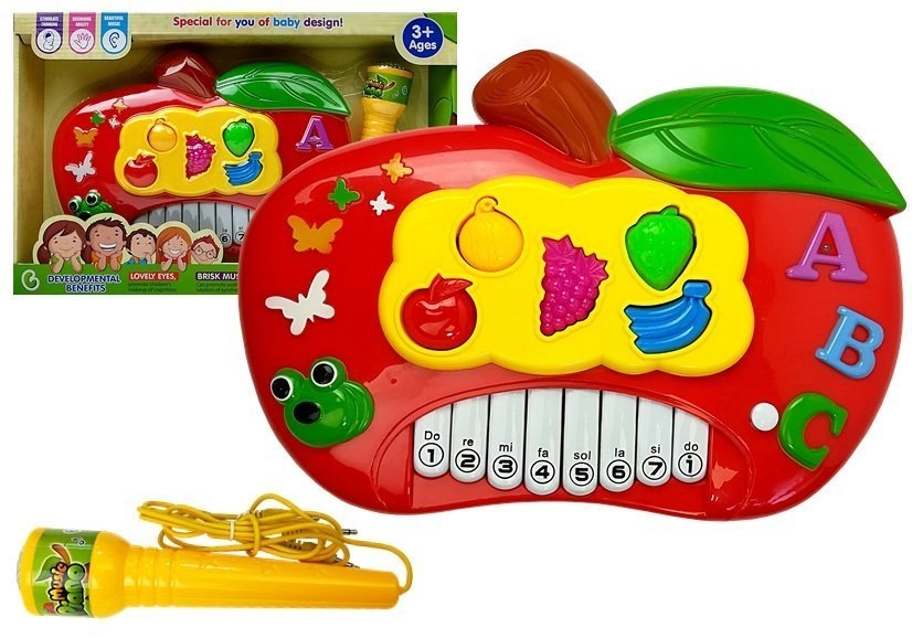 E-shop Lean Toys elektronické klávesy Jablko červené