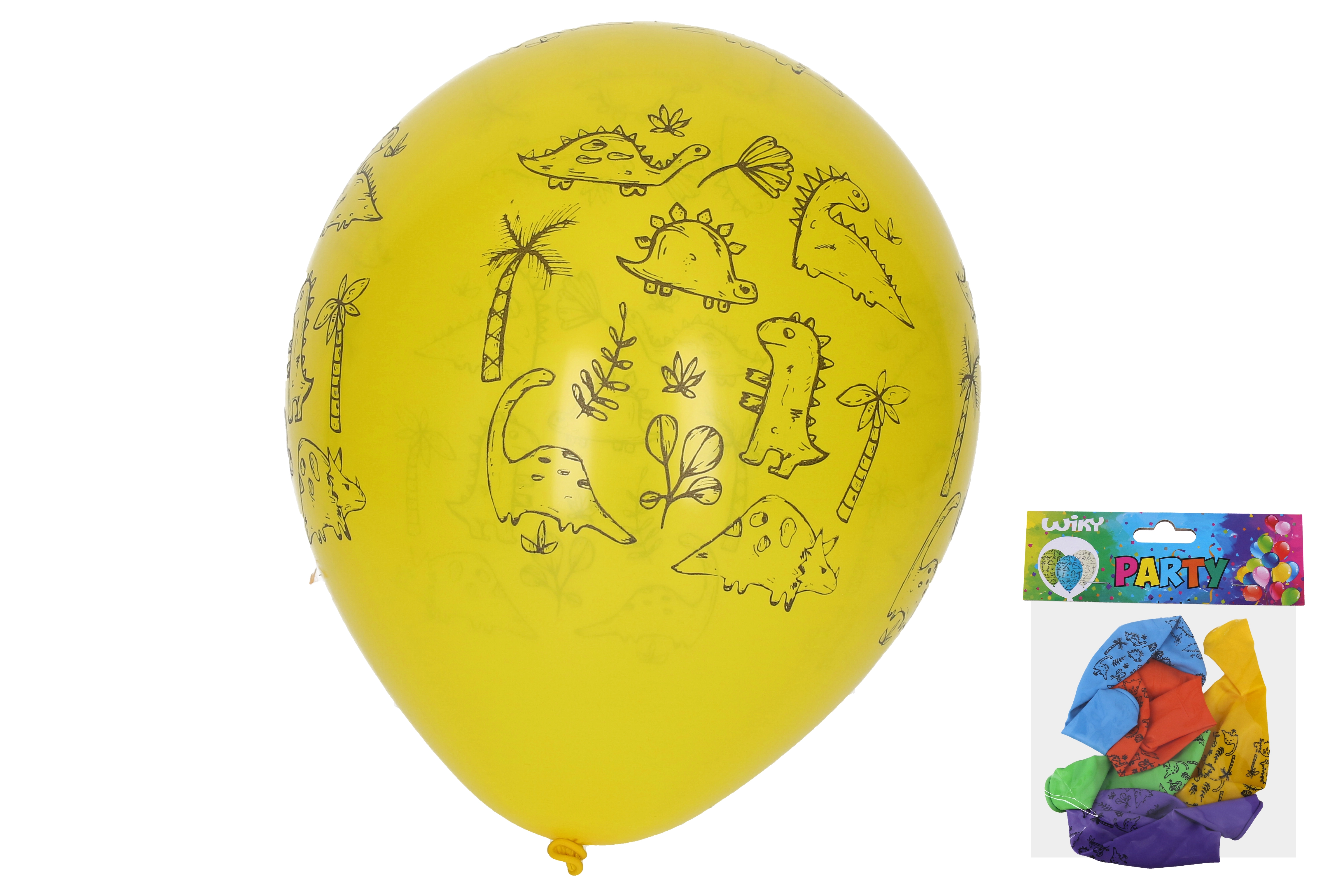 E-shop Wiky Nafukovací balón 30 cm sada Dinosaury