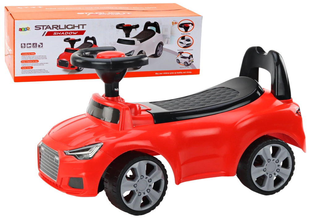 LEAN Toys Jazda do auta s operadlom QX-3396 Úložný box na klaksón červený