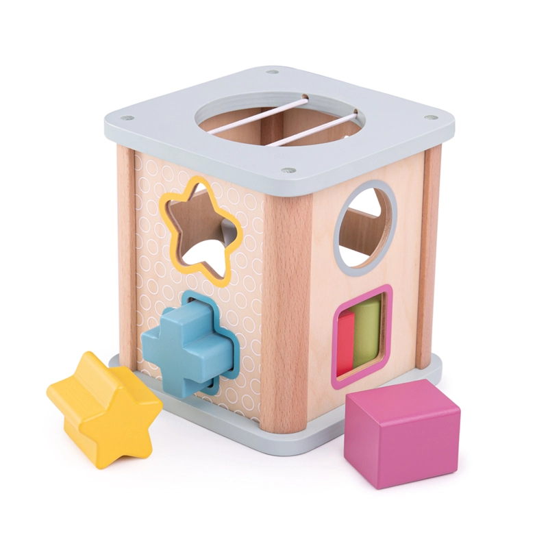 Bigjigs Toys Motorická Kocka Modrá