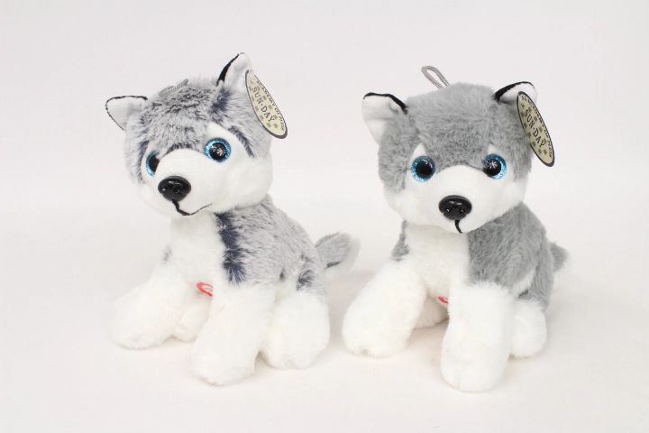 Plyšový pes husky so zvukom 20 cm - 1 kus