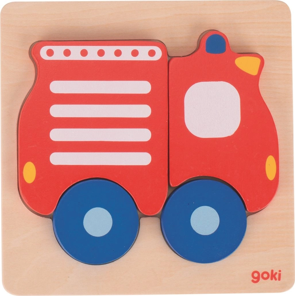 E-shop Goki vkládací puzzle Traktor 4 dílky