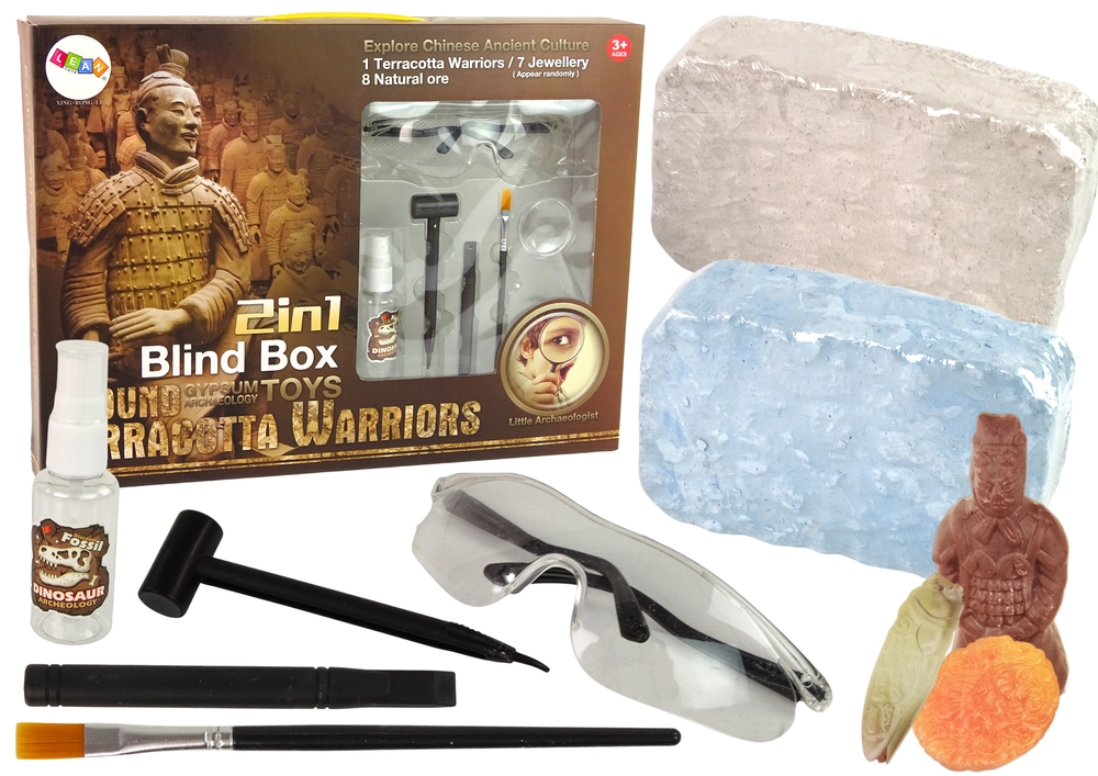E-shop LEAN TOYS Archeologická súprava 2v1 kryštály a poklady