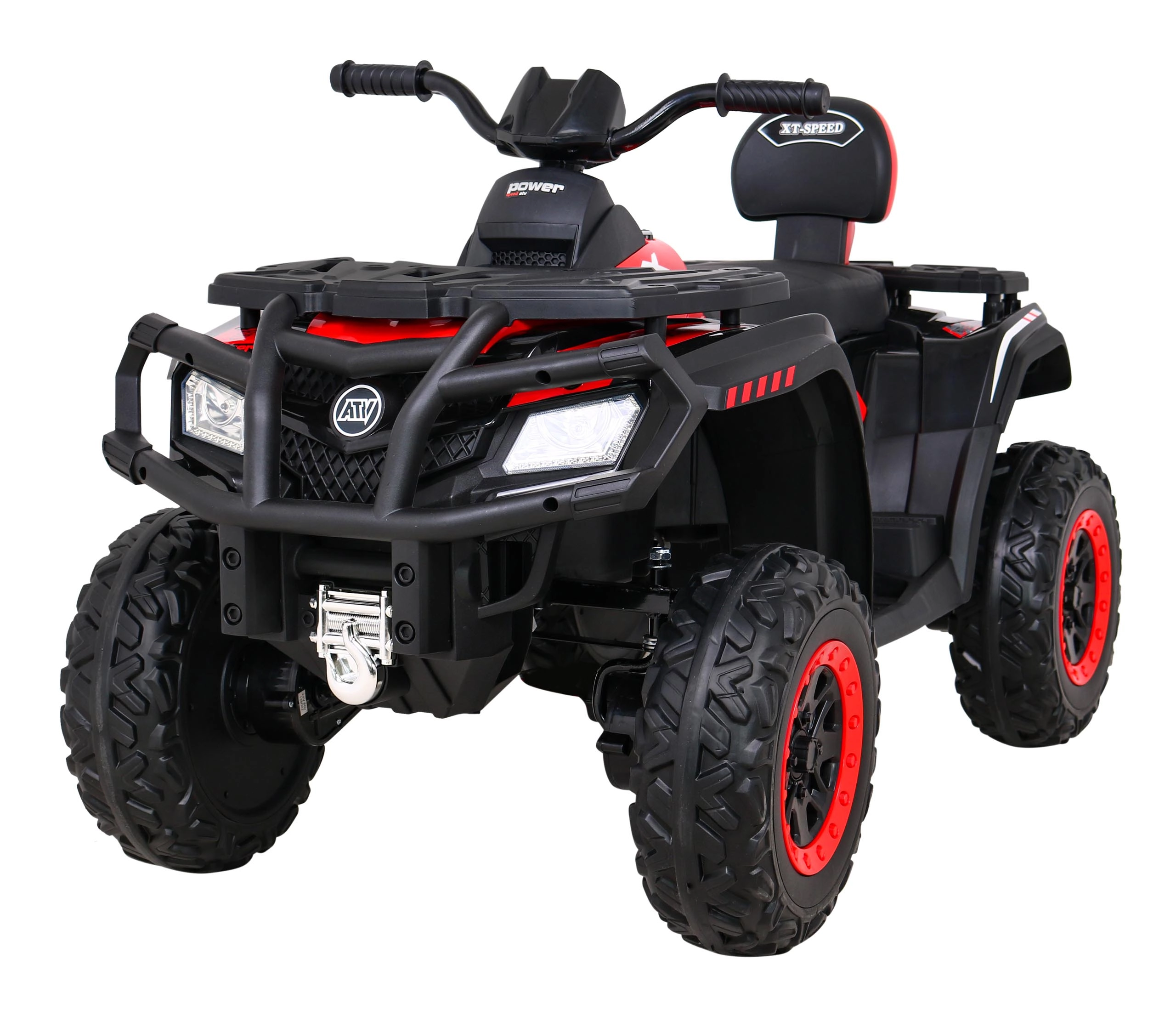 Detská štvorkolka XT-Speed červená s pohonom 4x4, EVA, plynulý štart, MP3 a LED