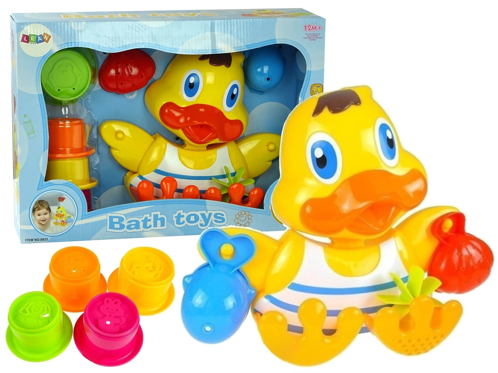E-shop LeanToys Hračka do kúpeľa Kačica s pohármi