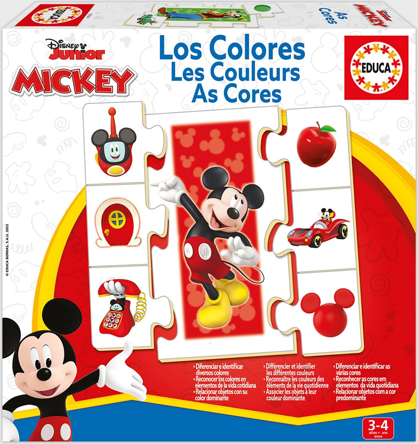 E-shop EDUCA Mickey a priatelia: Učíme sa farby 6x7 dielov