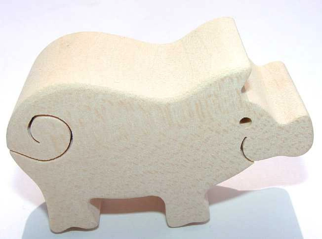 E-shop Fauna drevené prasiatko z masívneho dreva