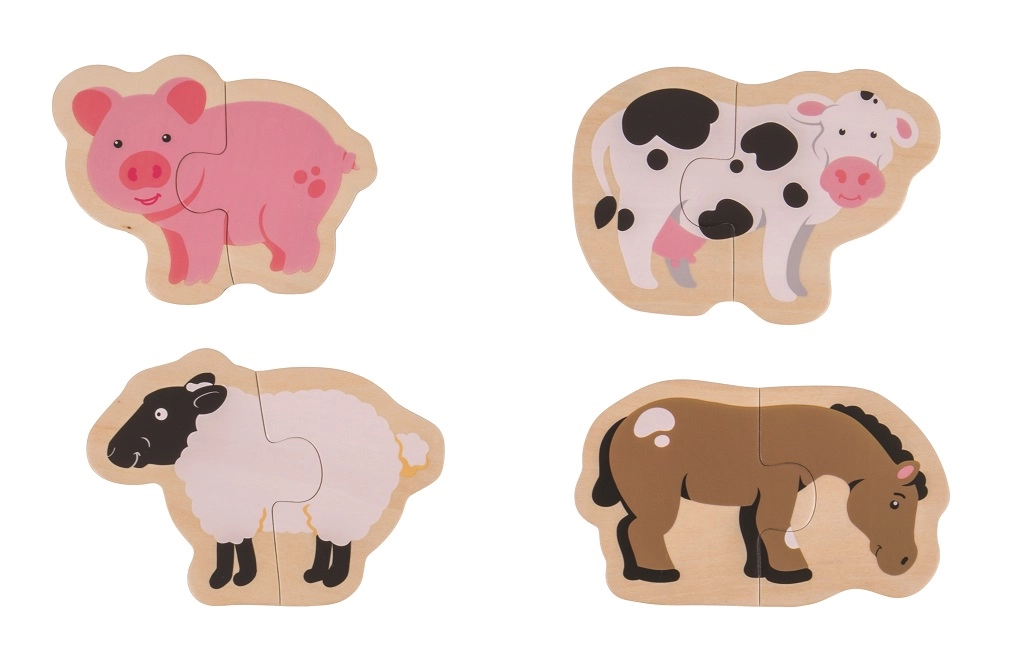 E-shop Bigjigs Toys ľahké puzzle Farmárske zvieratká