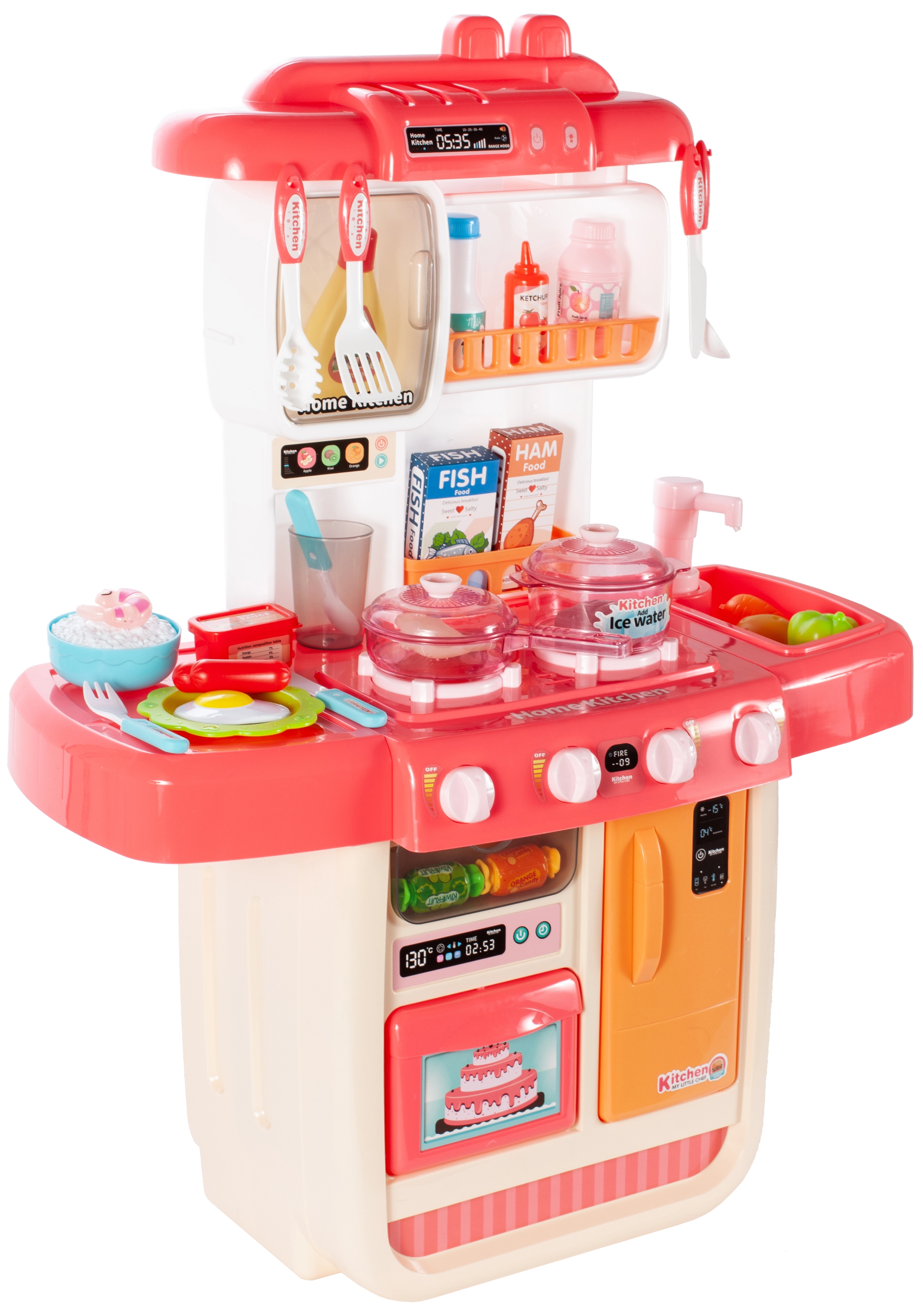 veľká ružová kuchynka so zvukom