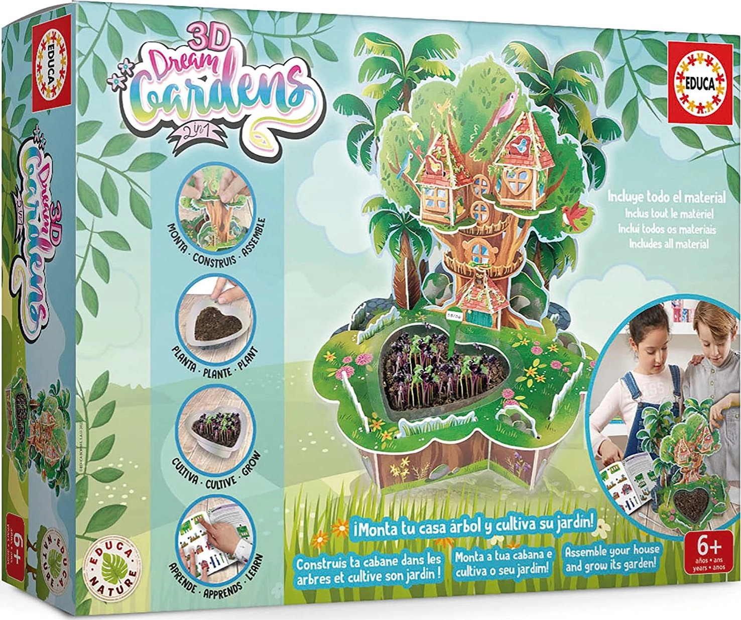 E-shop EDUCA Kreativní sada 3D Dream Gardens: Dům na stromě 2v1