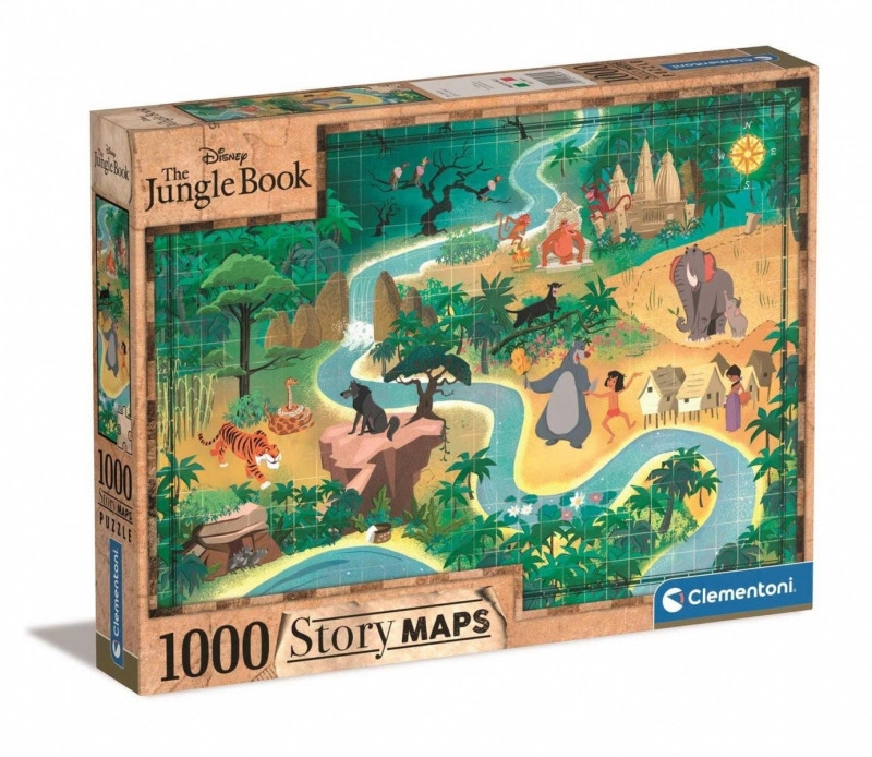 E-shop CLEMENTONI Story Maps Kniha džunglí 1000 dielov