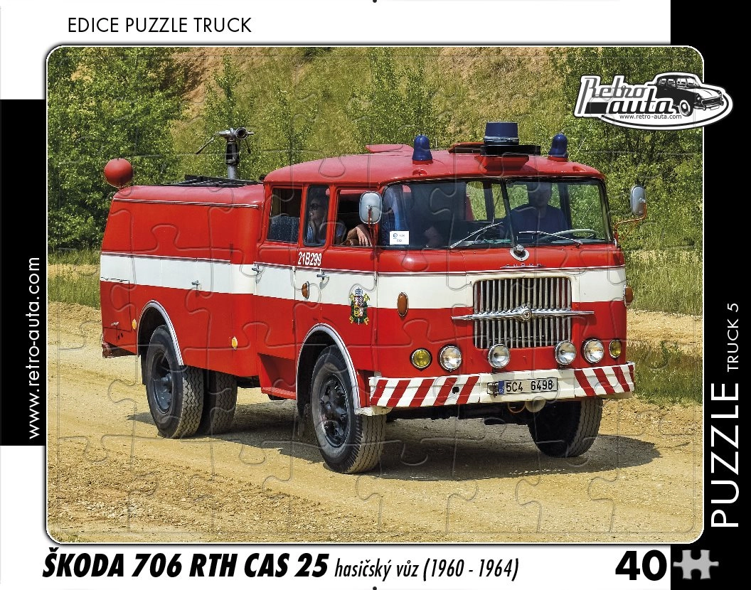 RETRO-AUTA TRUCK č.5 Škoda 706 RTH CAS 25 hasičský automobil 1960-1964 40 dielov