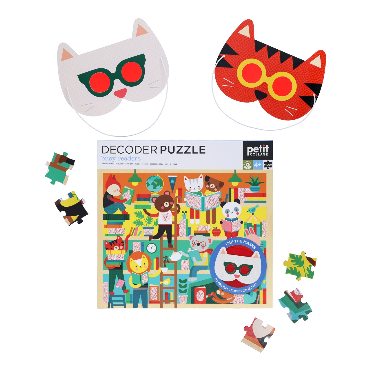 E-shop Petit collage knižnica 100 ks s 3D okuliarmi