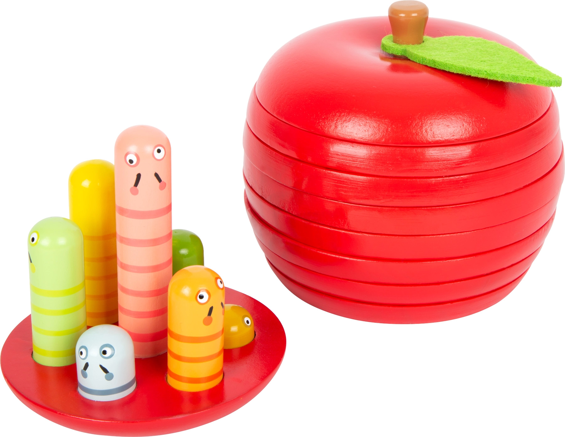 E-shop Small Foot skladačka jablko s červíkmi