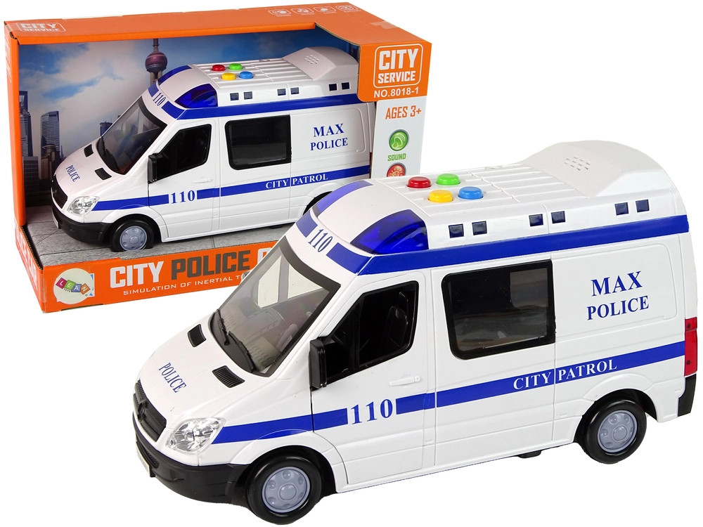E-shop Lean Toys Policajné auto Pohon policajného auta Trenie znie ľahko