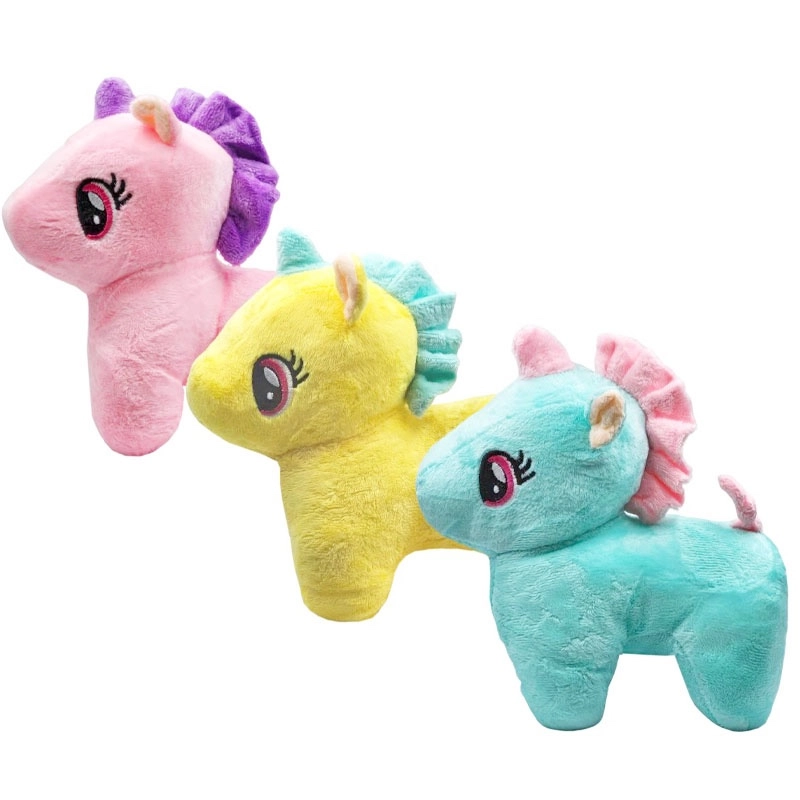 plyšový koník s vyšívanými očkami 17 cm