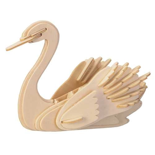 E-shop Woodcraft drevené 3D puzzle – labuť