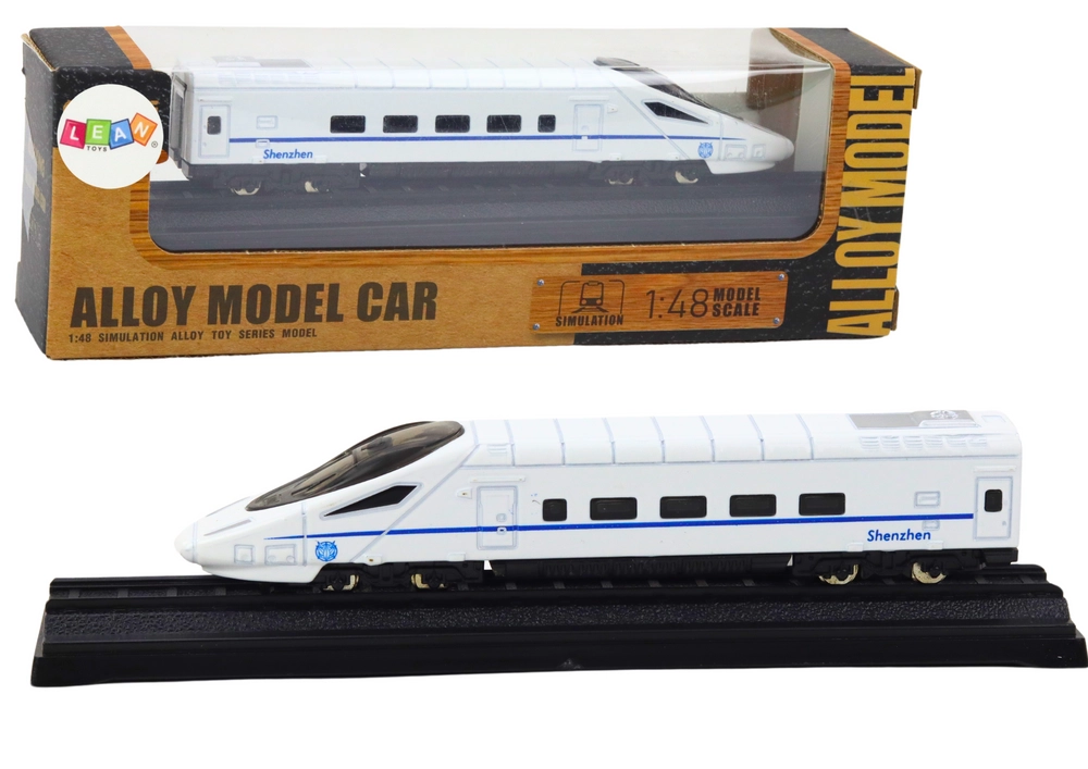 E-shop Zberateľský model vlaku biely 1:48 kovový