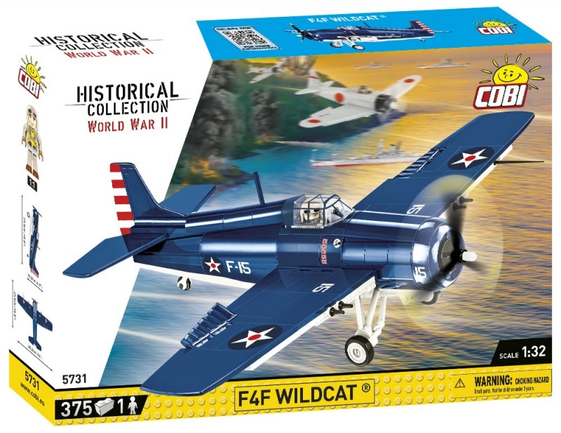 E-shop Cobi 5731 World War II Americké stíhacie lietadlo Grumman F4F Wildcat