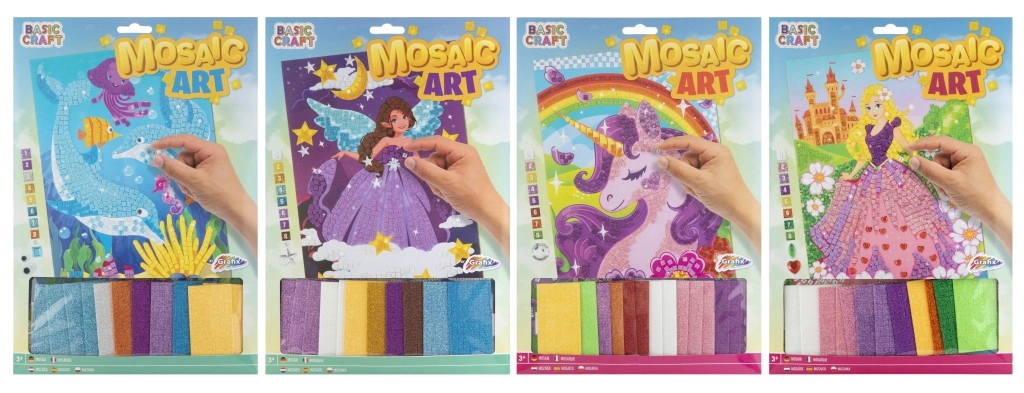 E-shop GRAFIX Mozaikový obrázek Princezna A4 kreativní set