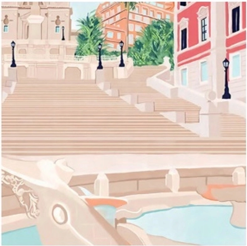 Diamantové maľovanie Španielske schody 30 × 40 cm NORIMPEX
