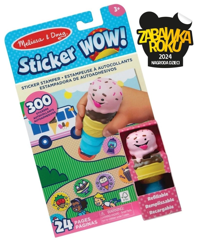 E-shop Sticker Wow – knižka a pečiatka s nálepkami – zmrzlina
