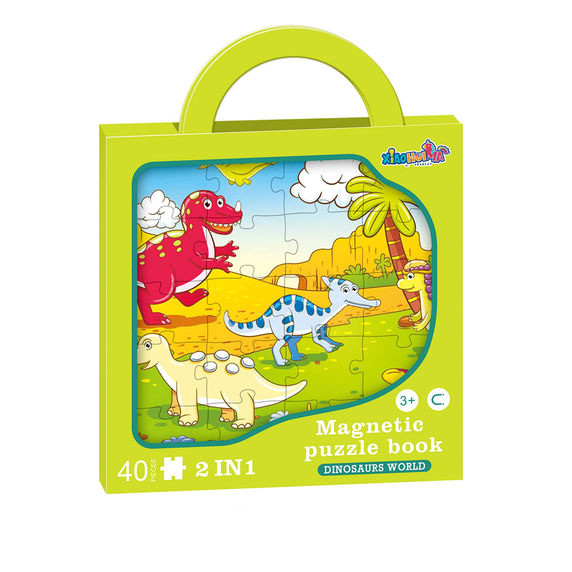 E-shop Magnetické puzzle dinosaury 2v1 – 40 dielikov