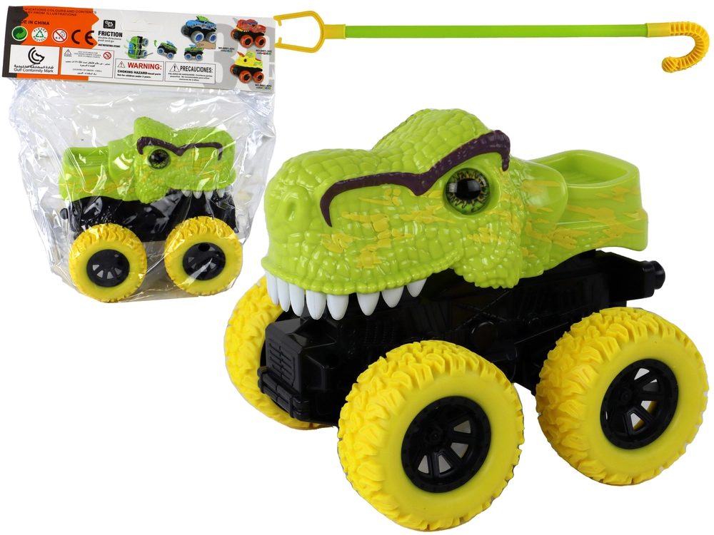 E-shop Lean Toys Zelená štvorkolka na trecí pohon T-Rex