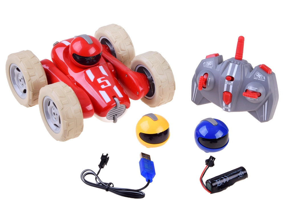 E-shop Akrobatické RC auto 360° so svetlami, zvukmi a vymeniteľnými prilbami