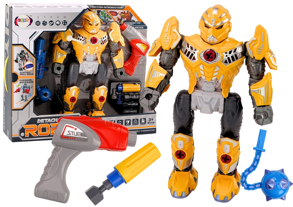 E-shop Skrutkovač Robot Zbraň Vŕtačka Svetlá Zvuk Žltá