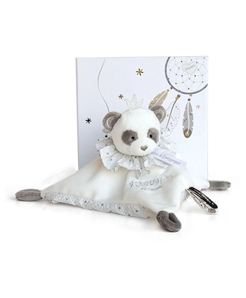 E-shop Doudou Darčeková sada zaspávačik panda 20 cm