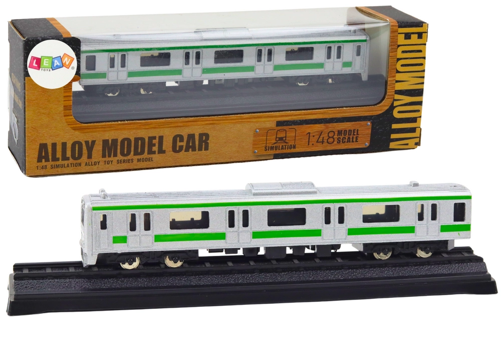 E-shop LEAN TOYS Zberateľský kovový model vozňa strieborný 1:48